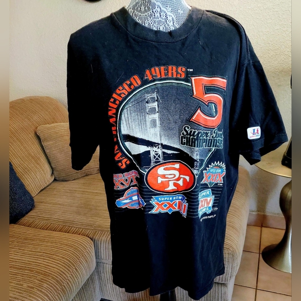Vintage San Francisco 49ers Super Bowl Champions T-Shirt Size Medium